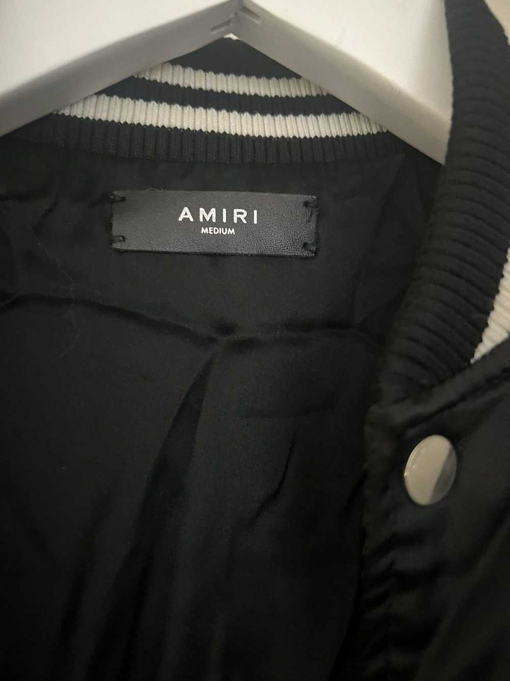 Amiri Amiri Black Lovers Silk Bomber - image 4