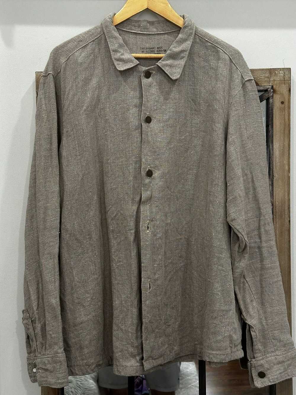 Never Cursed Natural Linen Canvas Overshirt - image 1