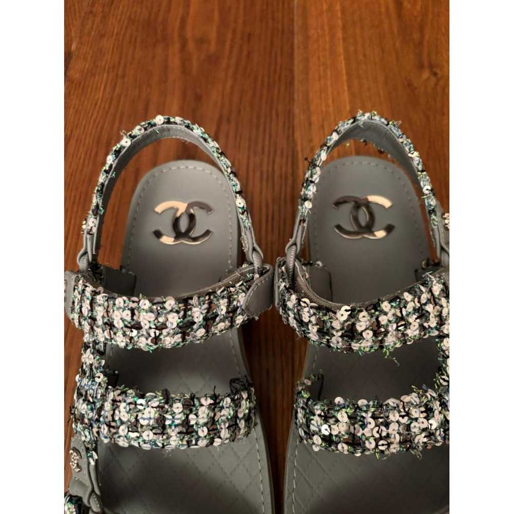 Chanel Dad Sandals tweed sandal - image 6