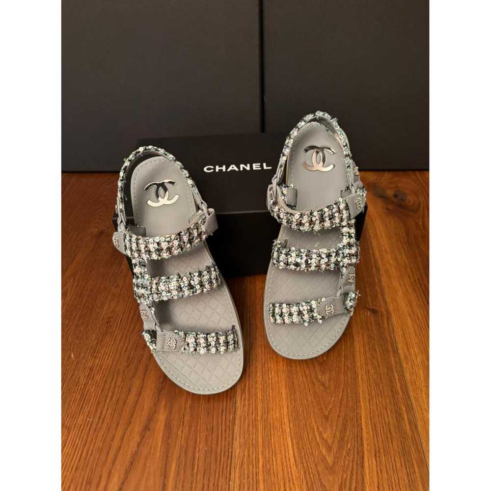 Chanel Dad Sandals tweed sandal - image 8