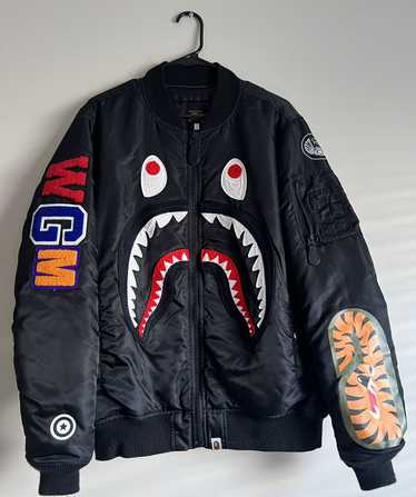 Bape BAPE Front Facing Shark MA1 Bomber Flight Jac