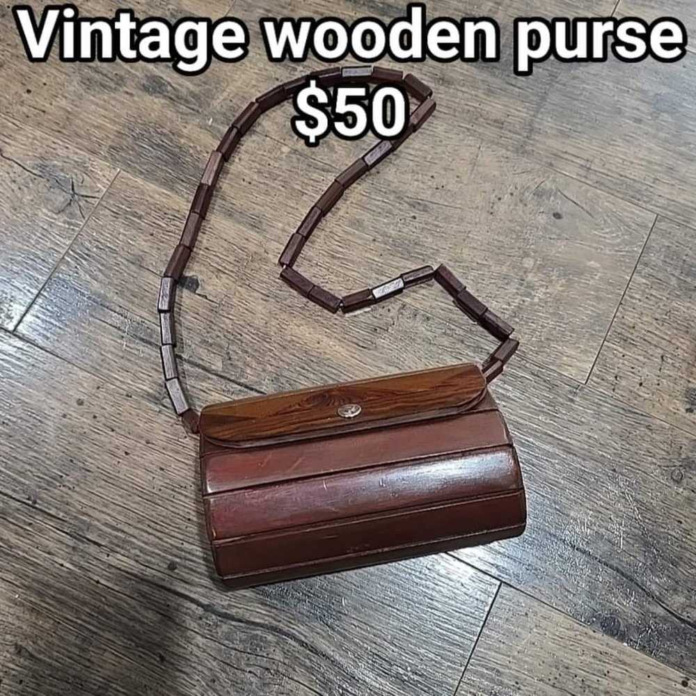 Vintage wooden purse - image 1