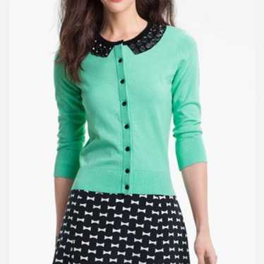 Kate Spade cotton/silk embellished button front c… - image 1