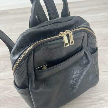 Black leather backpack - image 1