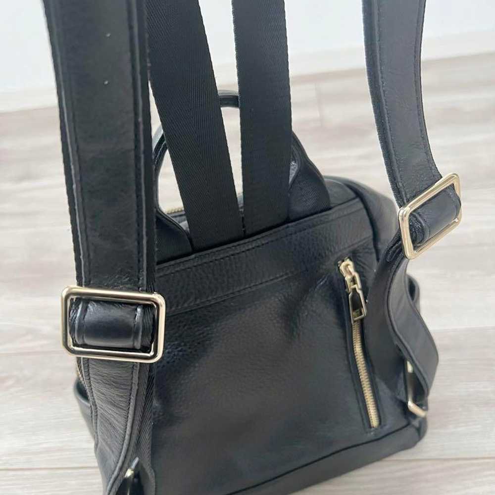 Black leather backpack - image 2