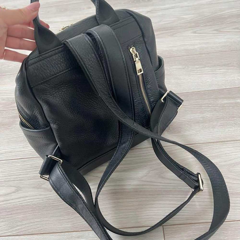 Black leather backpack - image 3