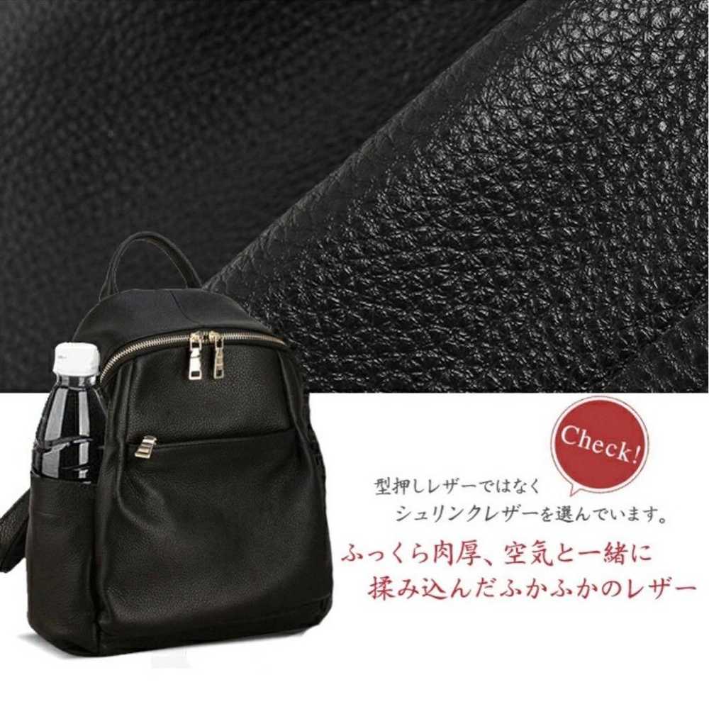 Black leather backpack - image 5