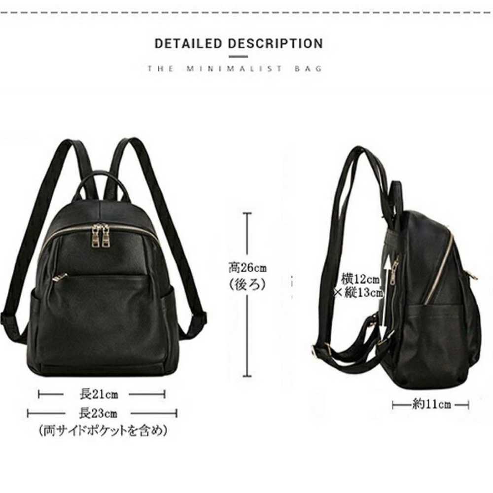 Black leather backpack - image 8