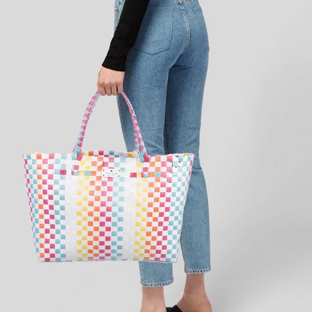 KATE SPADE NEW YORK Woven Basket Beach Tote - image 4