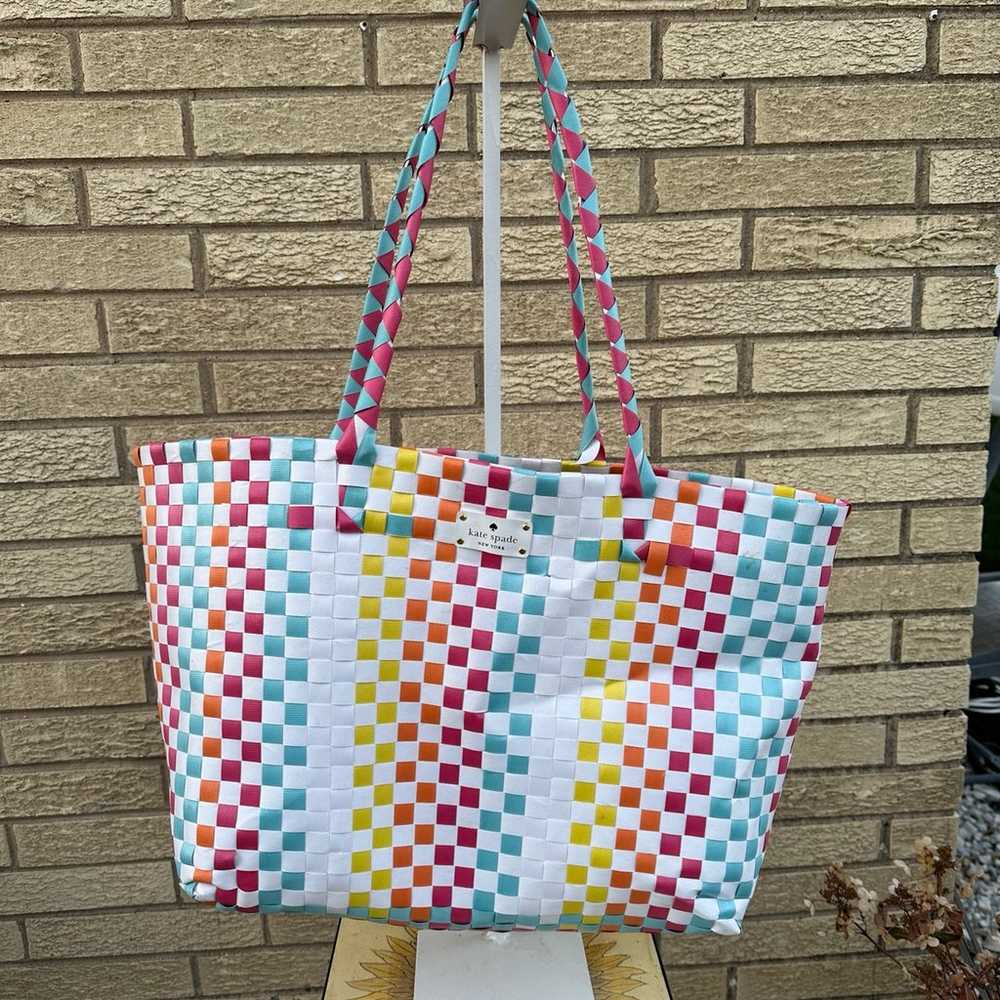 KATE SPADE NEW YORK Woven Basket Beach Tote - image 5