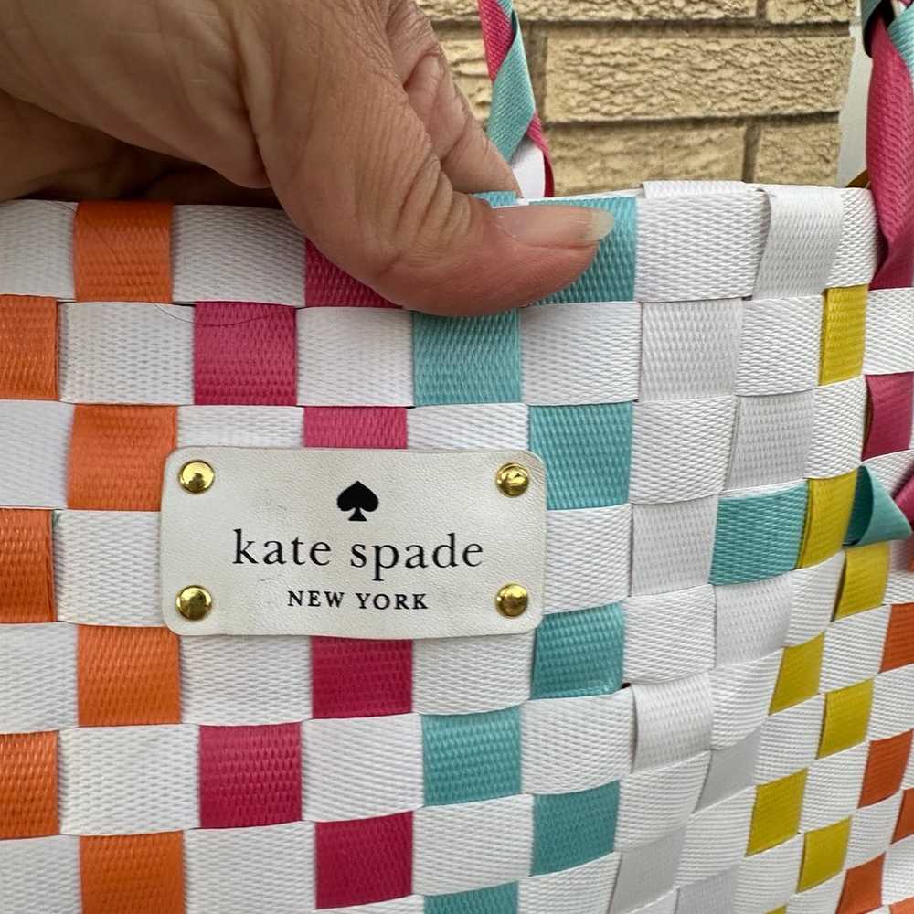 KATE SPADE NEW YORK Woven Basket Beach Tote - image 7