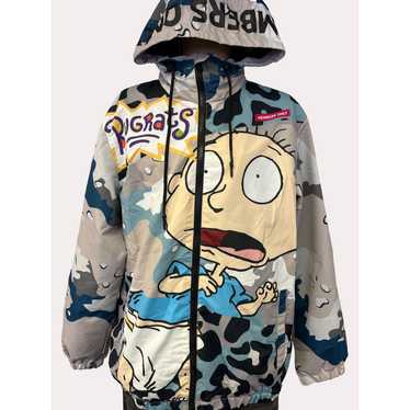 RARE top Members Only Nickelodeon SpongeBob Rugrats Hooded Coat XL Quilted Pullover