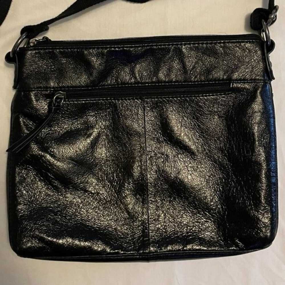 The Sak Black Embossed Leather Cross Body Purse - image 6