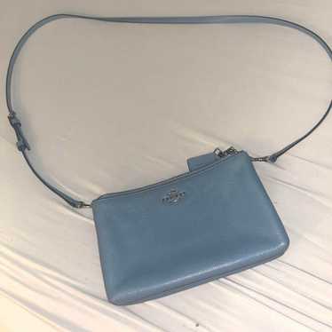 COACH Shoulder Bag Blue Leather. - image 1