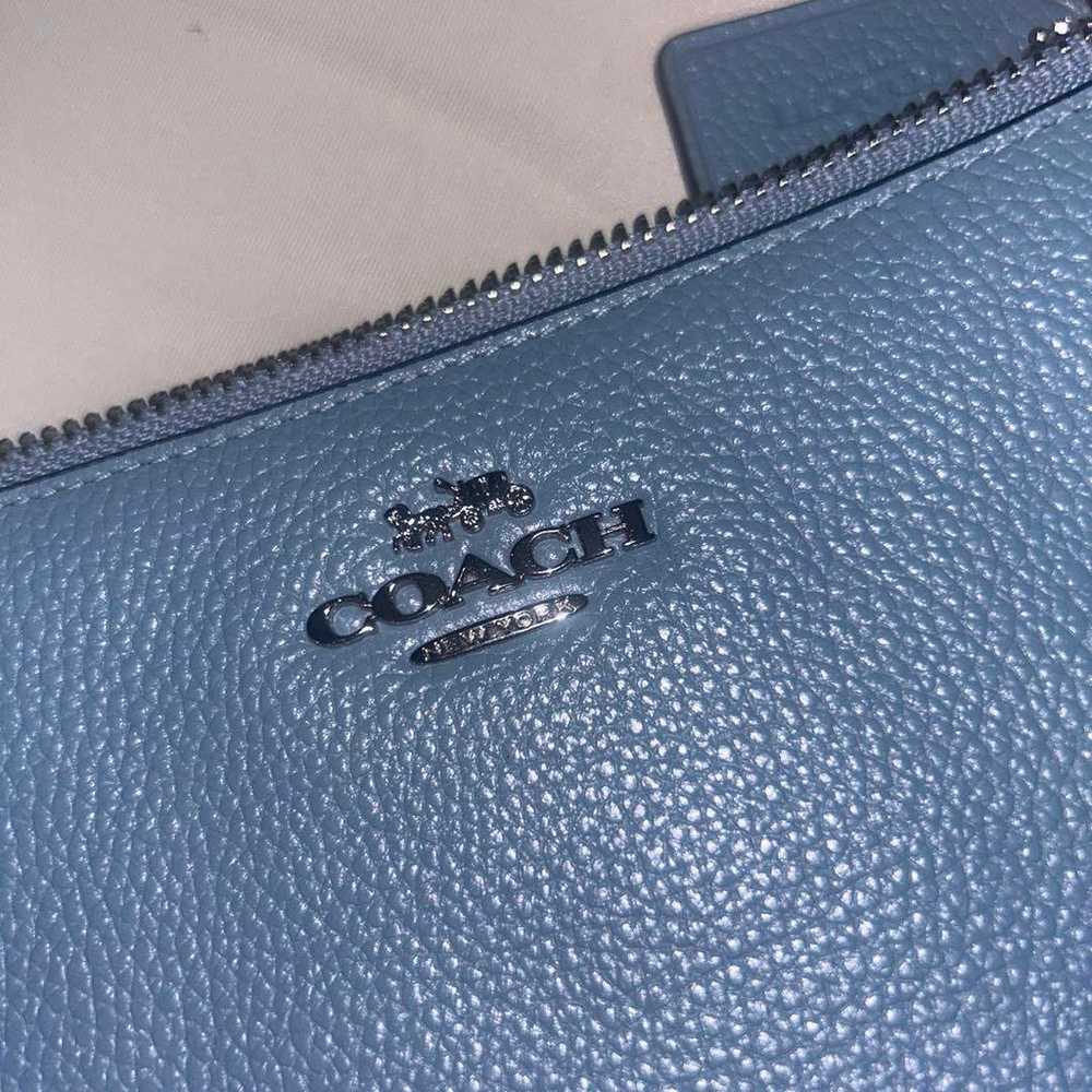 COACH Shoulder Bag Blue Leather. - image 2