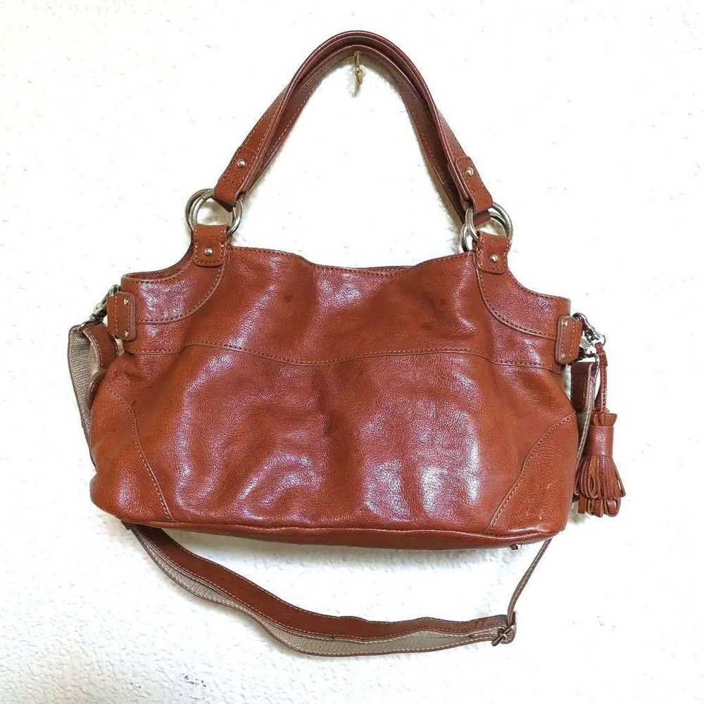 【Excellent Condition】2-way Shoulder Tote Bag Genu… - image 1