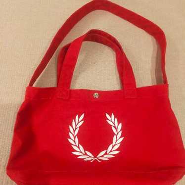 FRED PERRY tote bag shoulder bag in red. - image 1