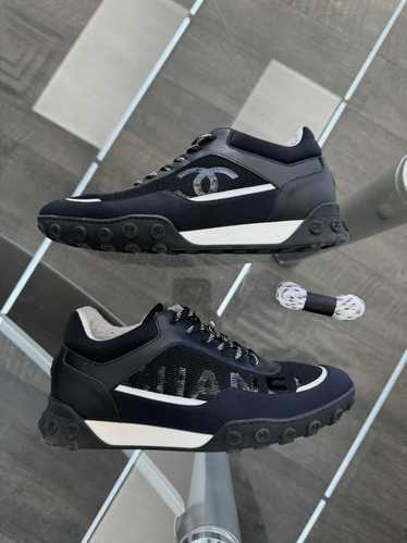 Chanel CC LOGO CALFSKIN TRAINER BLACK/ GREY (40)