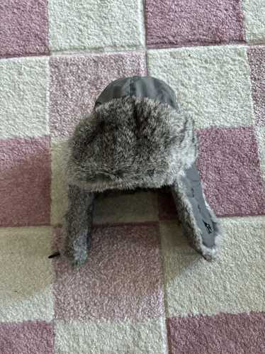 Vintage Grey Trapper rabbit fur hat