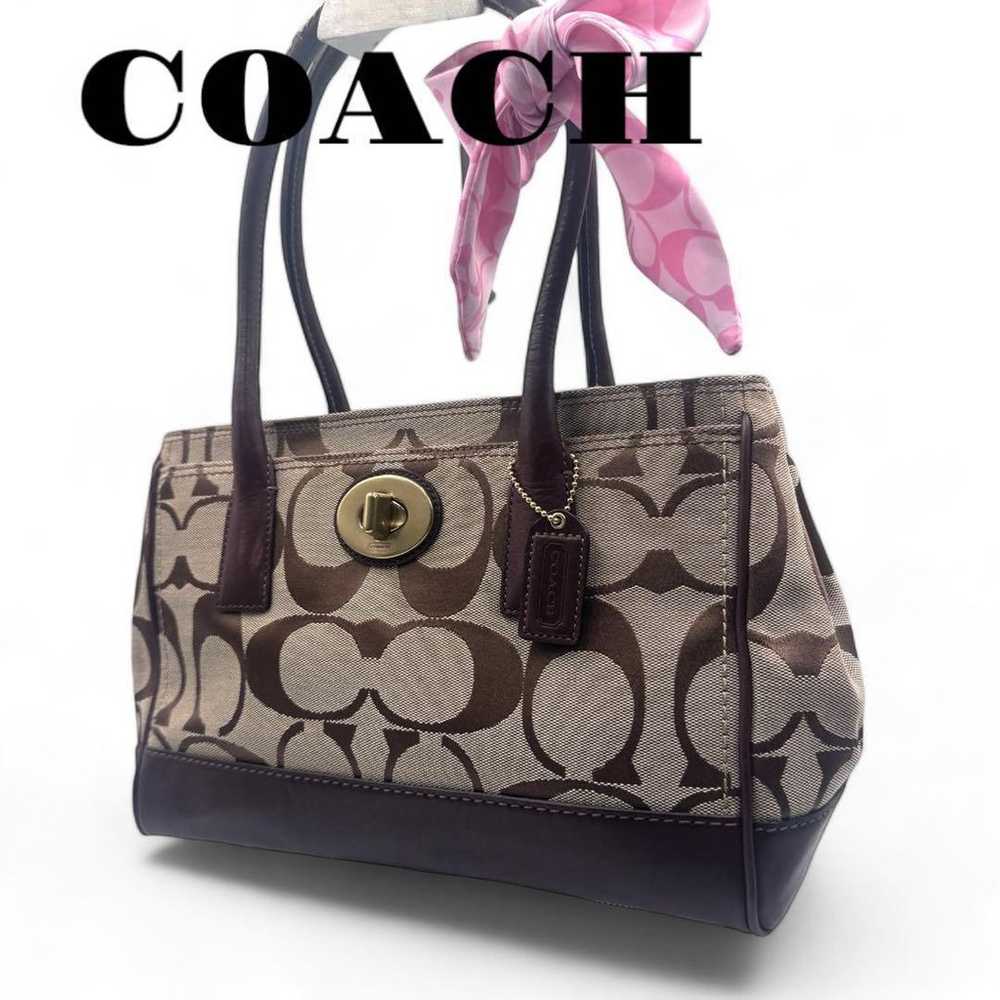 COACH Signature Handbag Tote Bag Shoulder Bag 115… - image 1