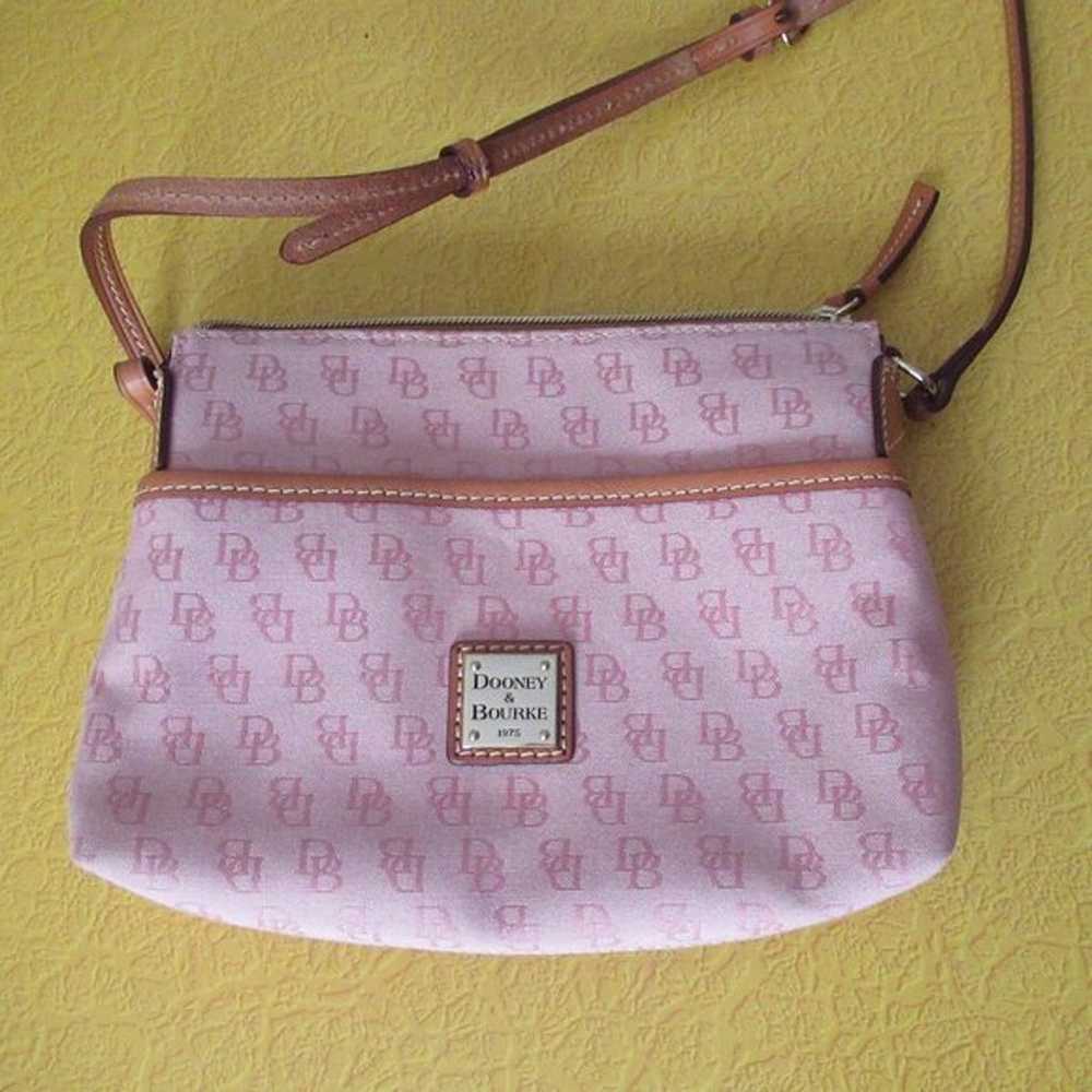 DOONEY & BOURKE PINK DENIM CROSSBODY BAG - image 1