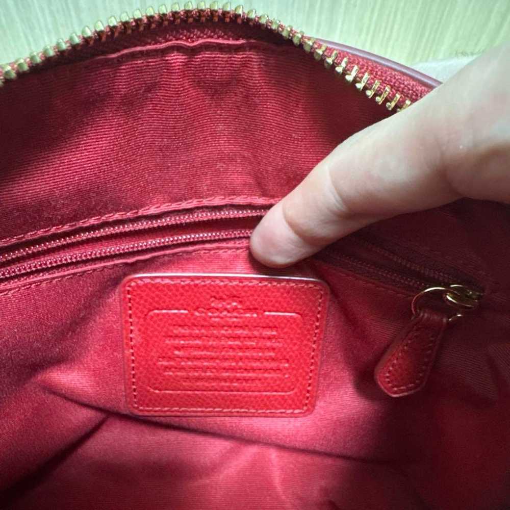 COACH Red Leather Shoulder Bag - image 4