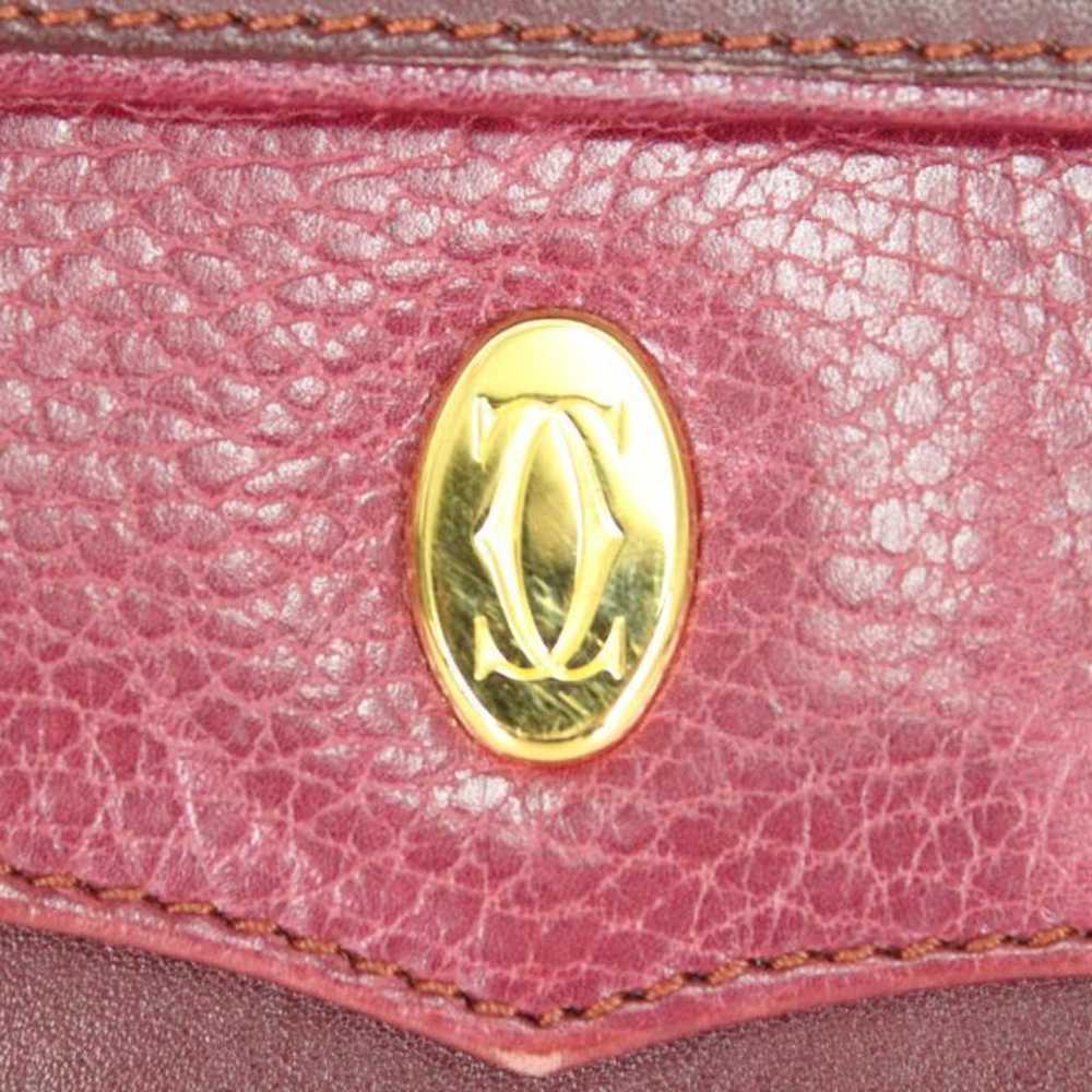 ★must de Cartier Cartier Clutch Bag Bordeaux Leat… - image 2