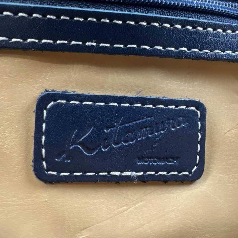 Kitamura navy K logo leather tote bag YI29-03 - image 10