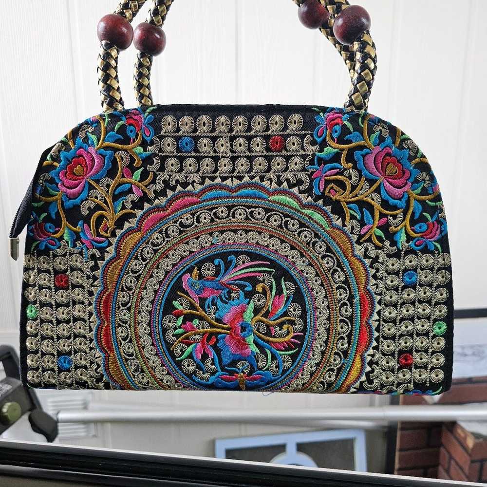 Vintage Women's Handmade Mexican Floral Embroider… - image 2