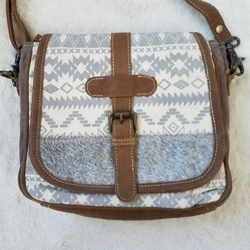 Myra Bab Cowhide Leather Crossbody Purse - image 4