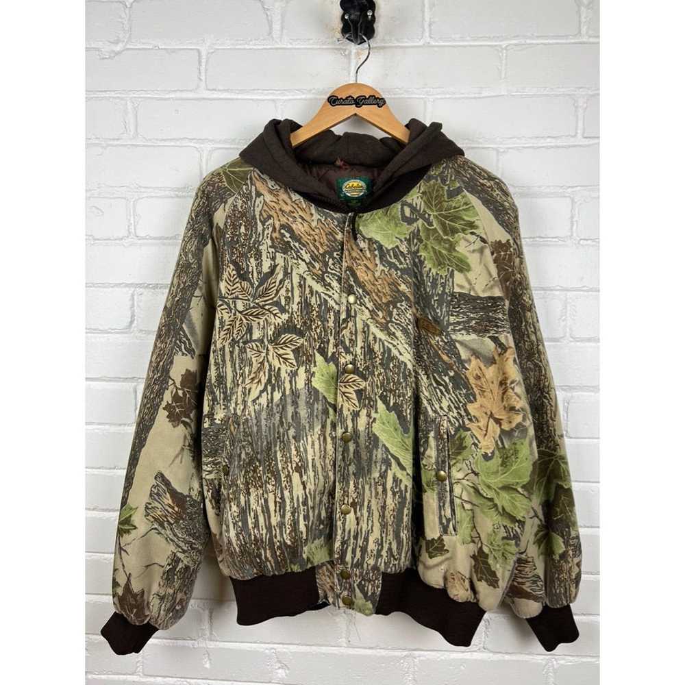 Vintage Cabelas Real Tree Camo Quilted Lined Insu… - image 1