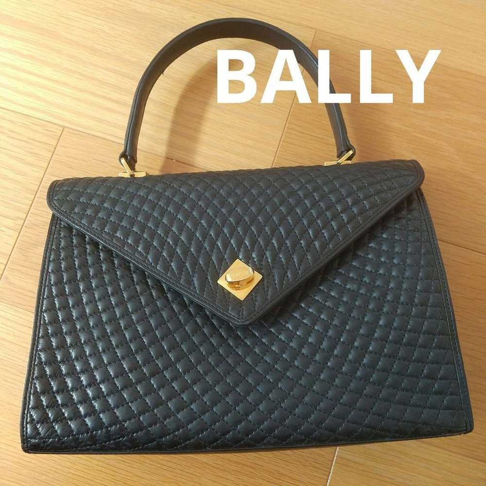 Vintage ✩ Bally Handbag Black Leather - image 2