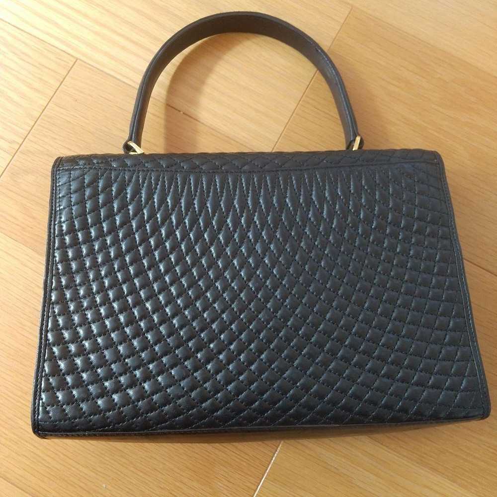 Vintage ✩ Bally Handbag Black Leather - image 3