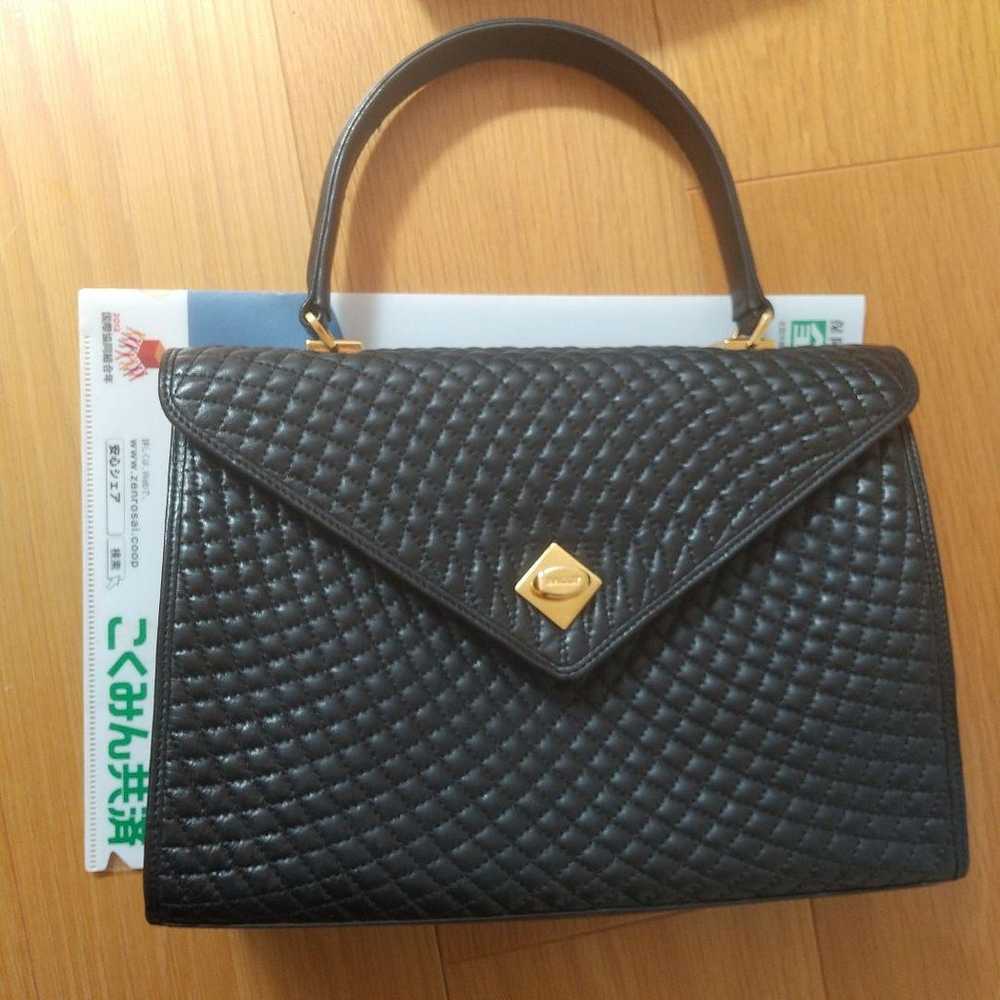 Vintage ✩ Bally Handbag Black Leather - image 7