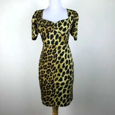 Boohoo Boohoo Dress Size US 4 Maggie Leopard Pint… - image 1