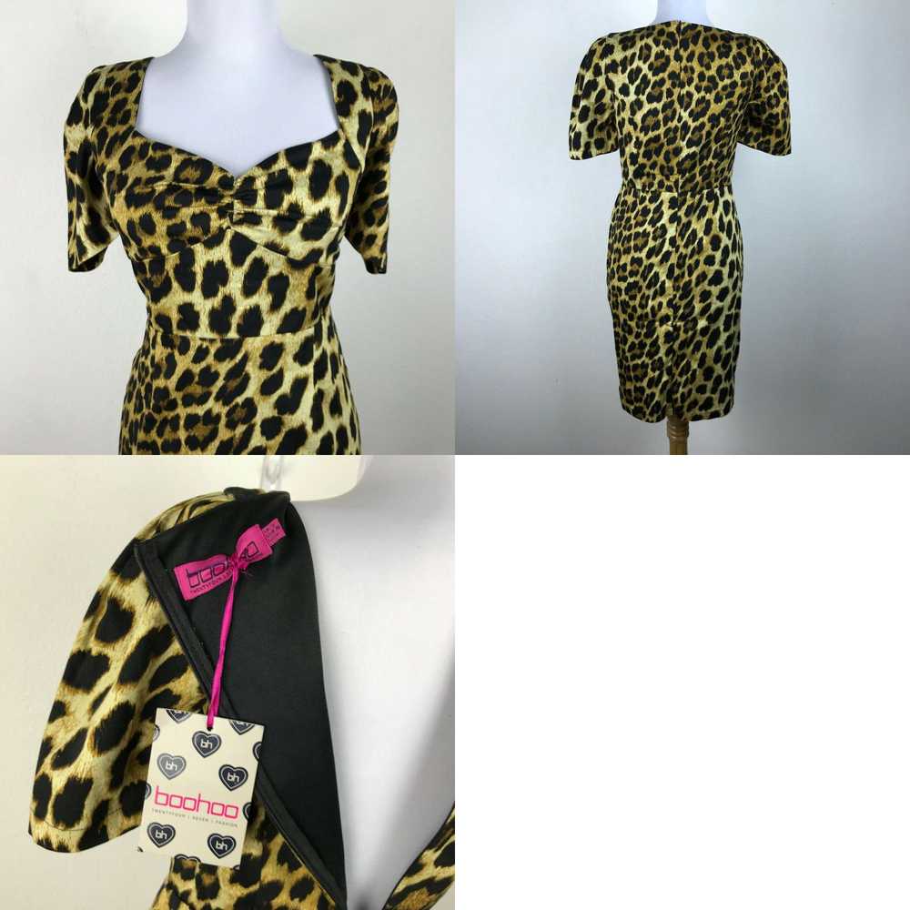 Boohoo Boohoo Dress Size US 4 Maggie Leopard Pint… - image 4