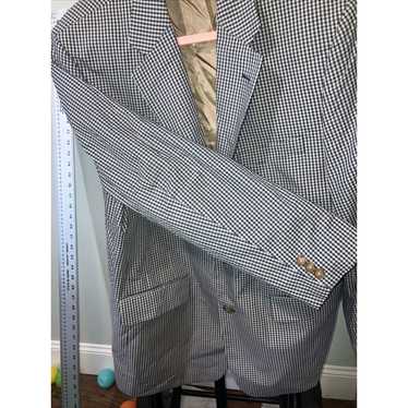 Orvis Orvis Blue Gingham Check Jacket Size 44 R, … - image 1