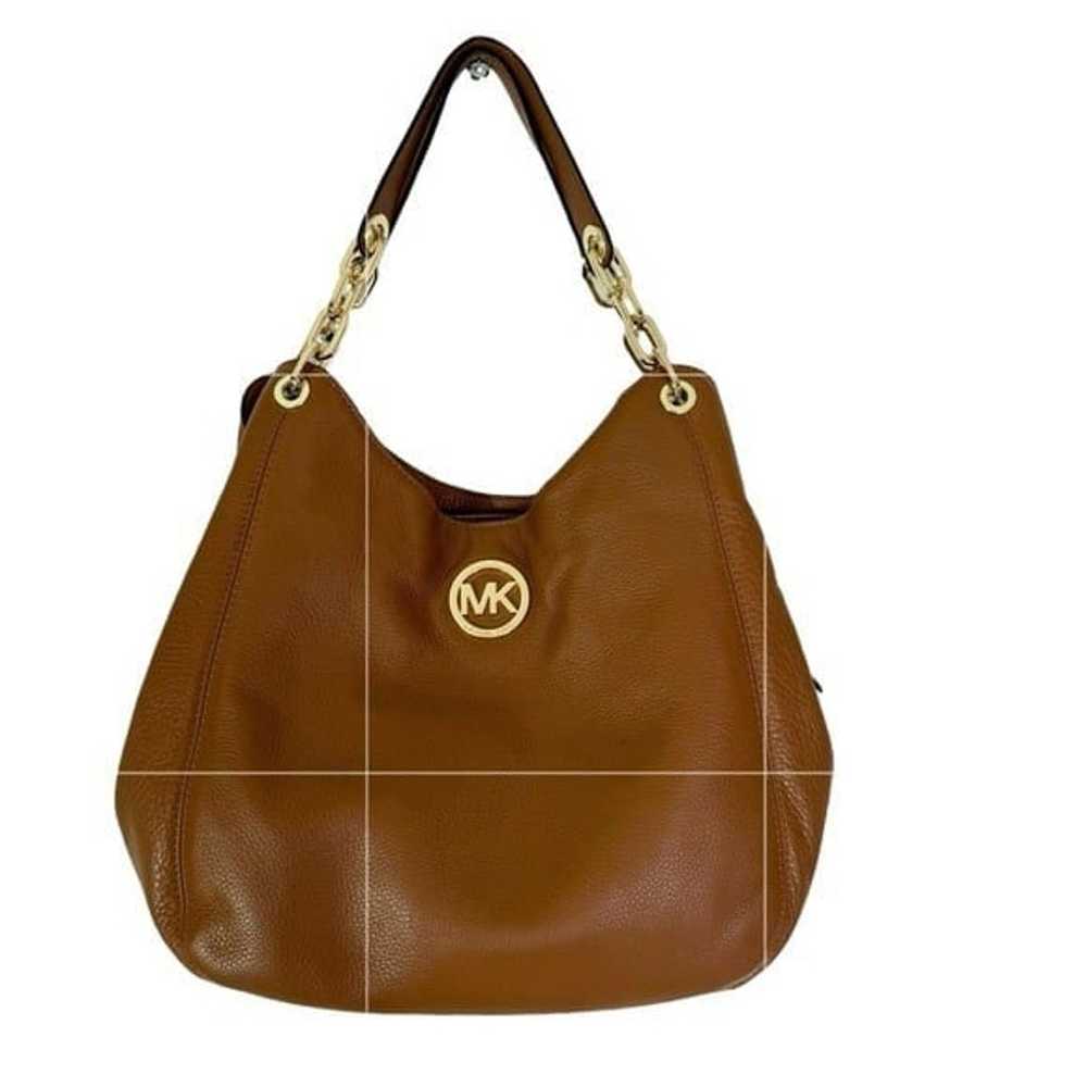 Michael Michael Kors Leather Large Hobo Satchel G… - image 1