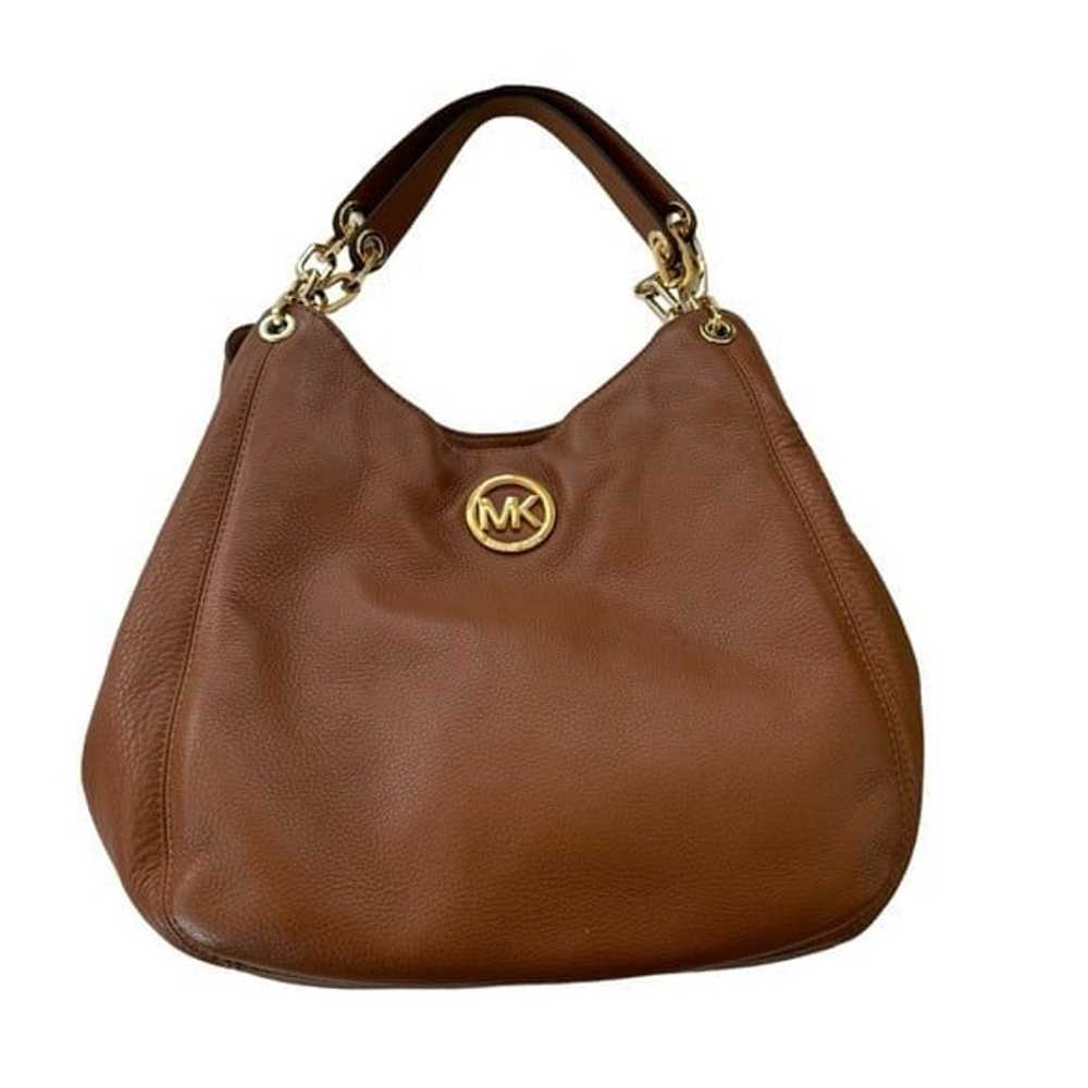 Michael Michael Kors Leather Large Hobo Satchel G… - image 3