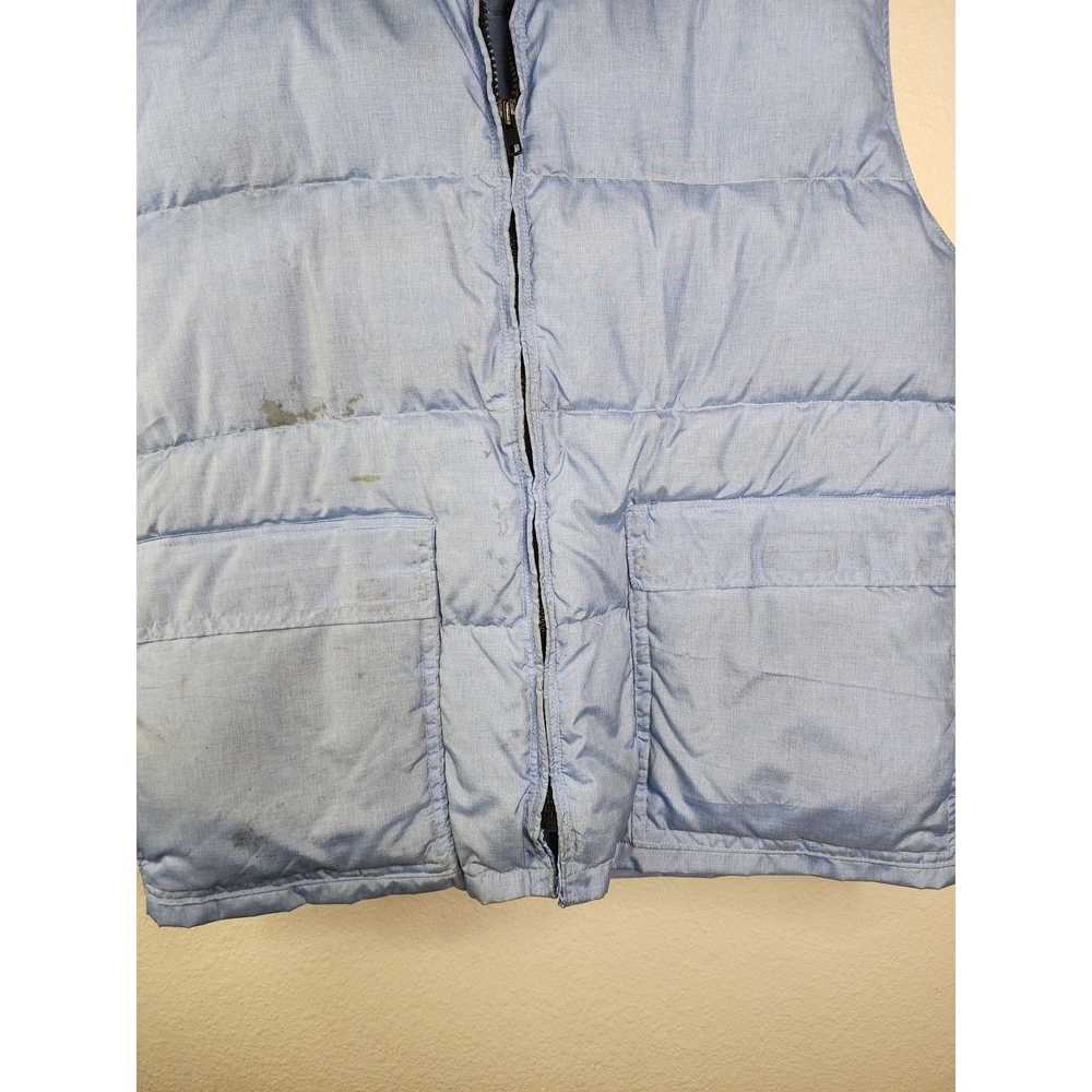 Vintage 70s Frostline Blue Puffer Vest Kit Broomf… - image 2