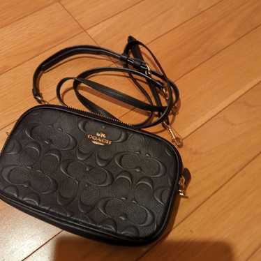 COACH shoulder bag, black, leather