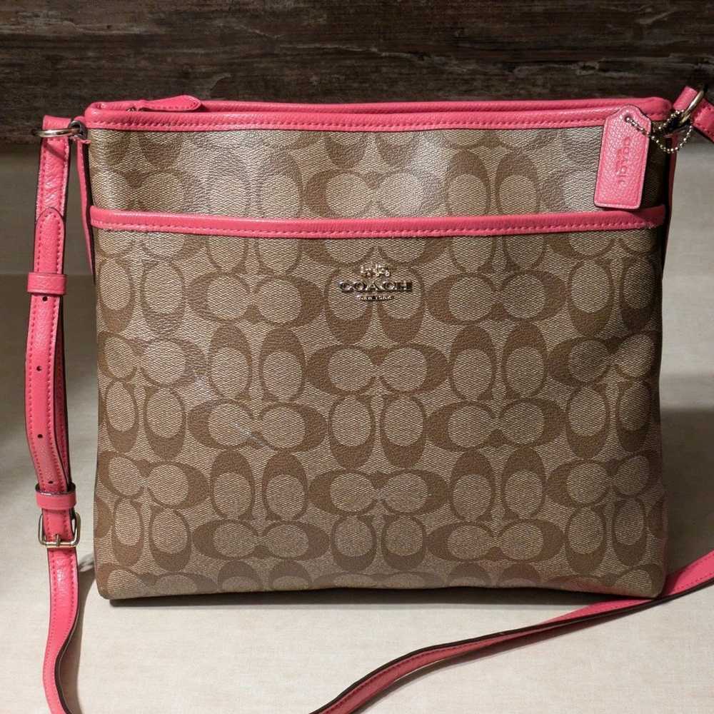 Coach Gorgeous Signature Leather File Crossbody B… - image 6