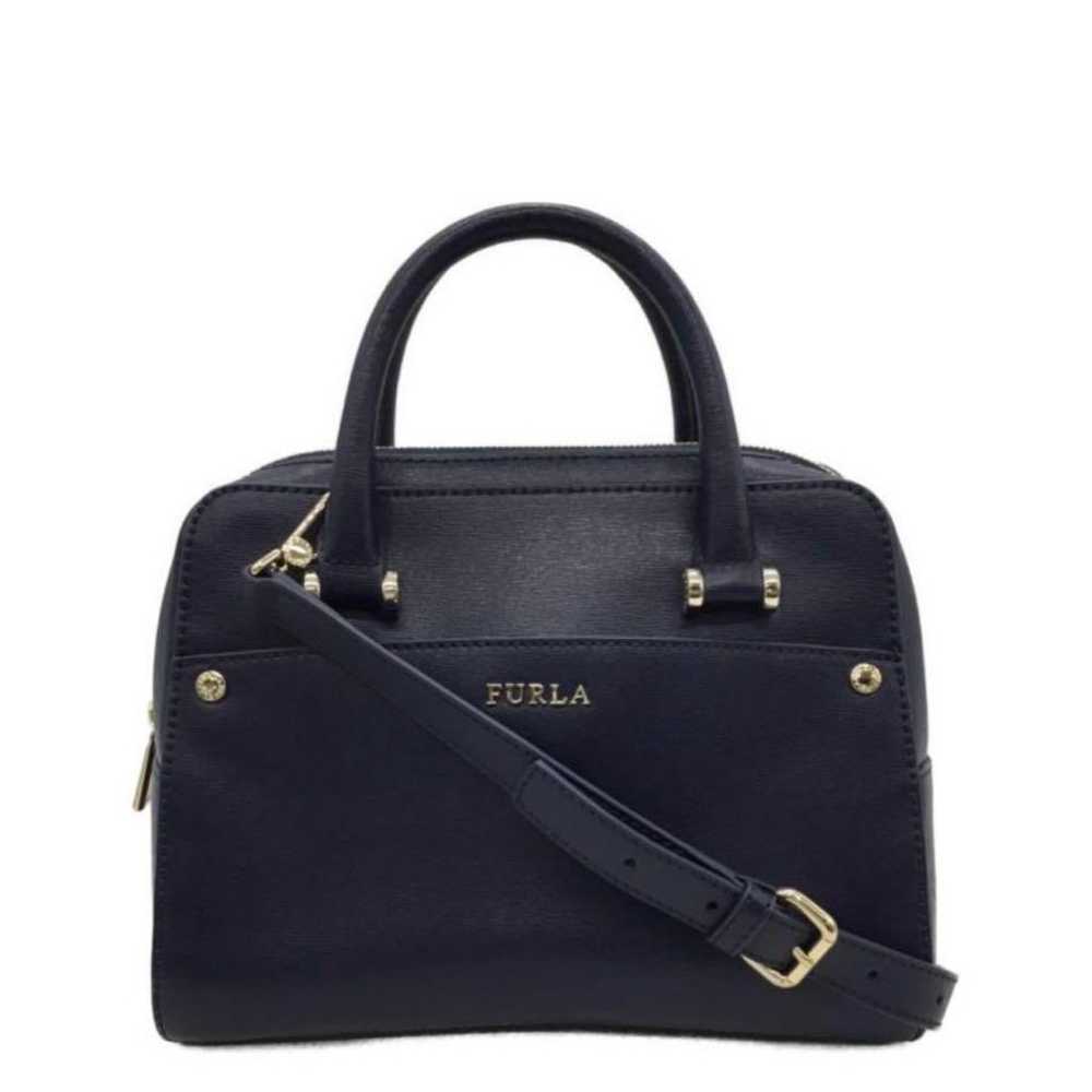 FURLA black leather handbag - image 1