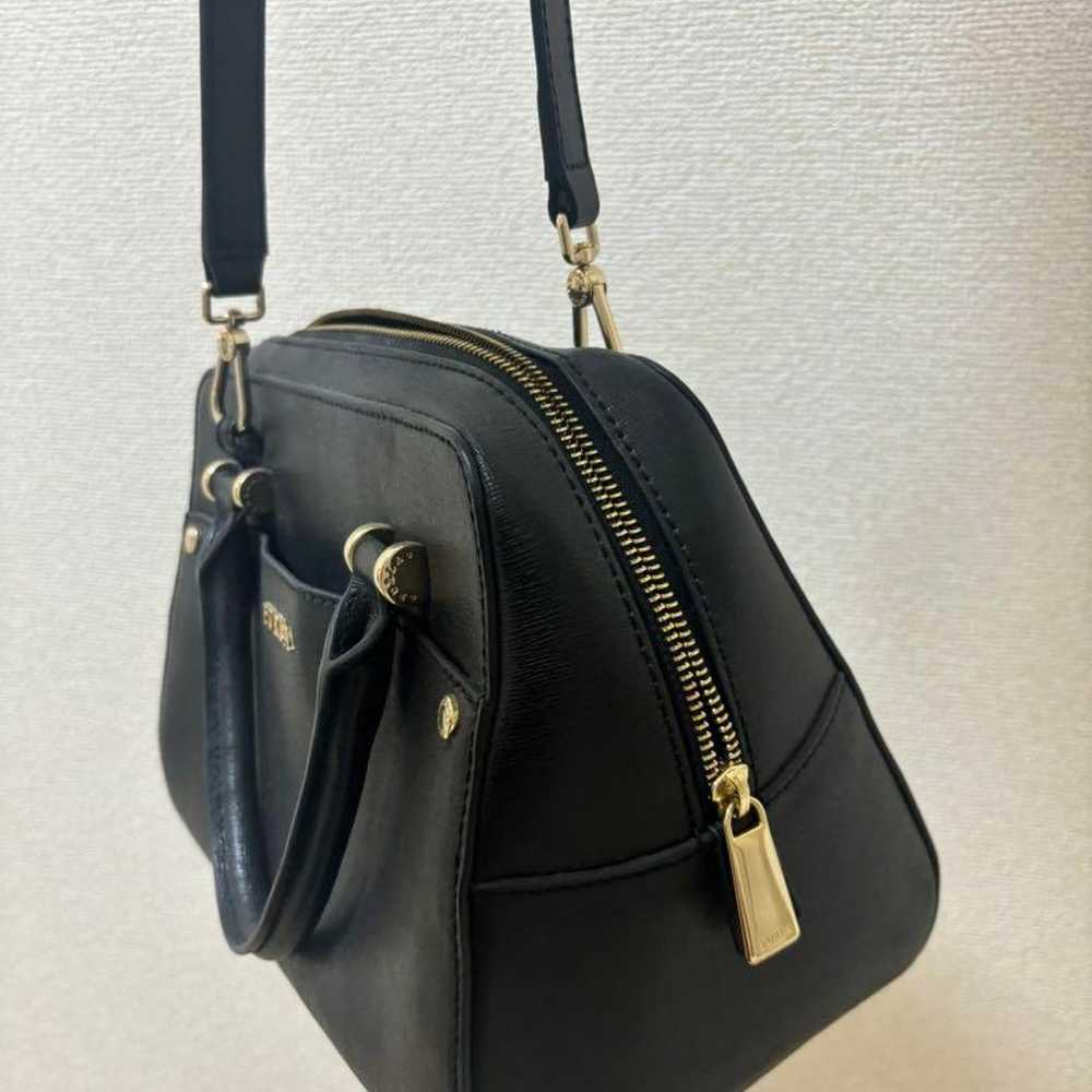 FURLA black leather handbag - image 4