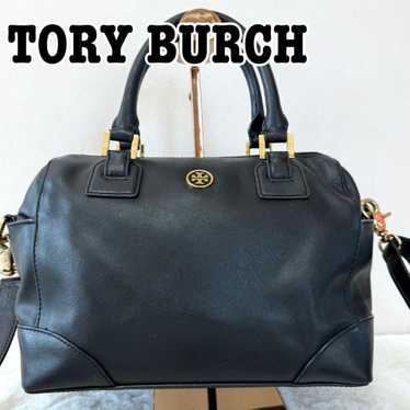 TORY BURCH Leather 2way Shoulder Handbag Black