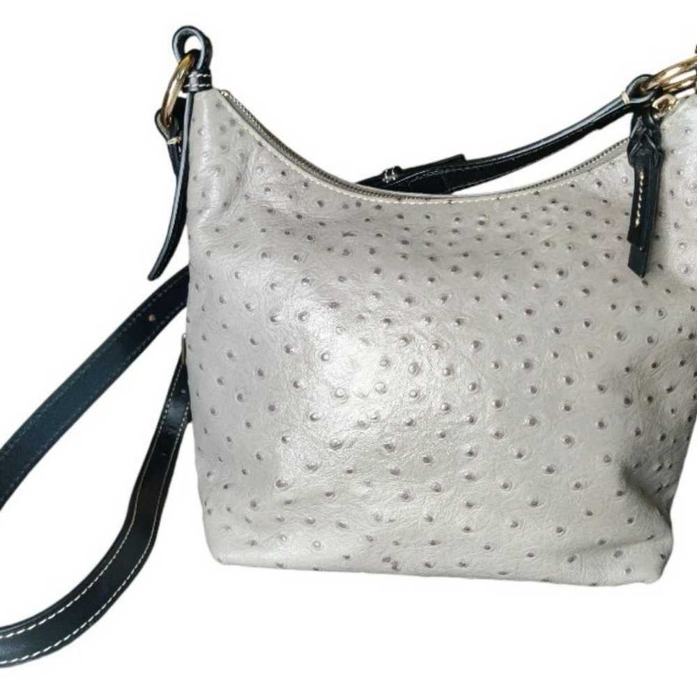 Dooney & Bourke Ostrich Crossbody Bag Grey - image 2