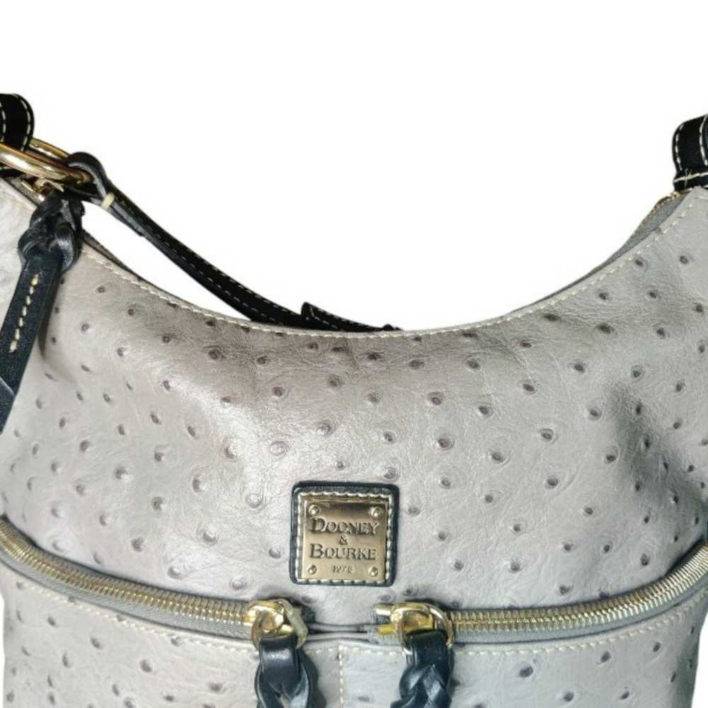 Dooney & Bourke Ostrich Crossbody Bag Grey - image 3