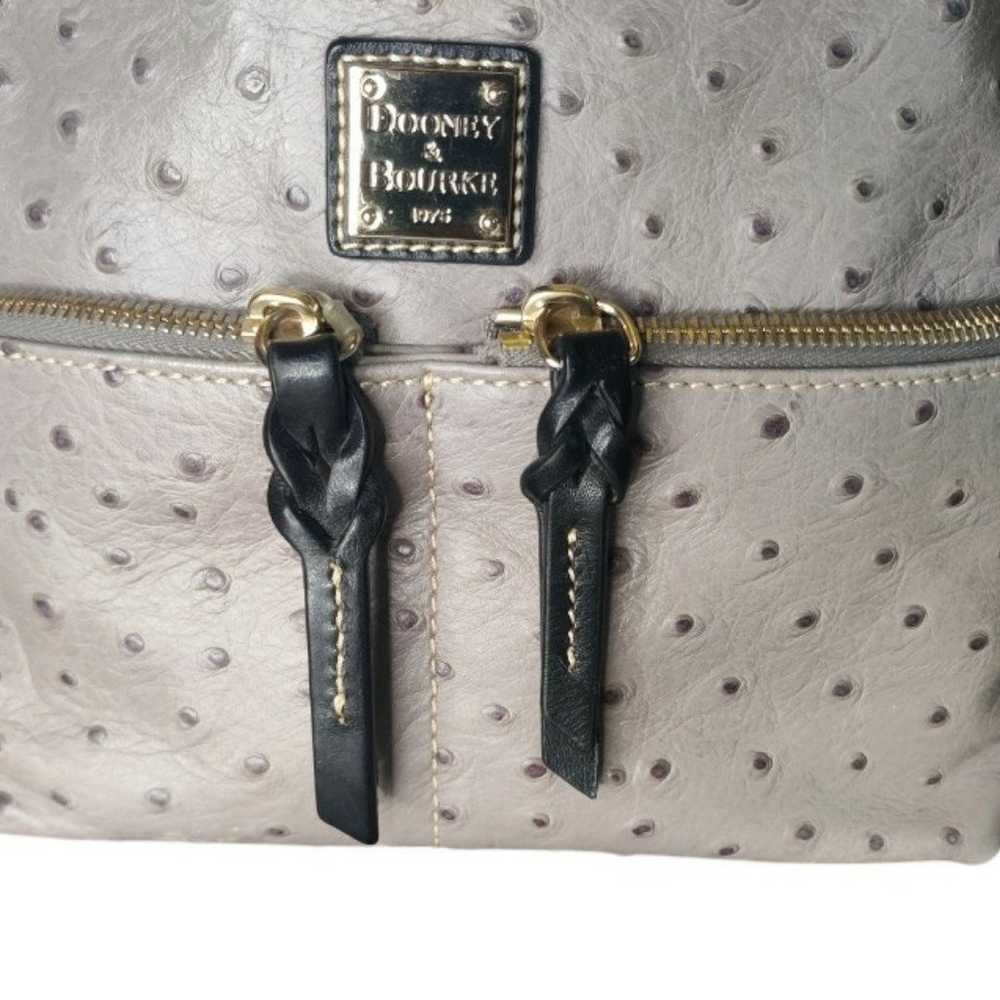 Dooney & Bourke Ostrich Crossbody Bag Grey - image 4