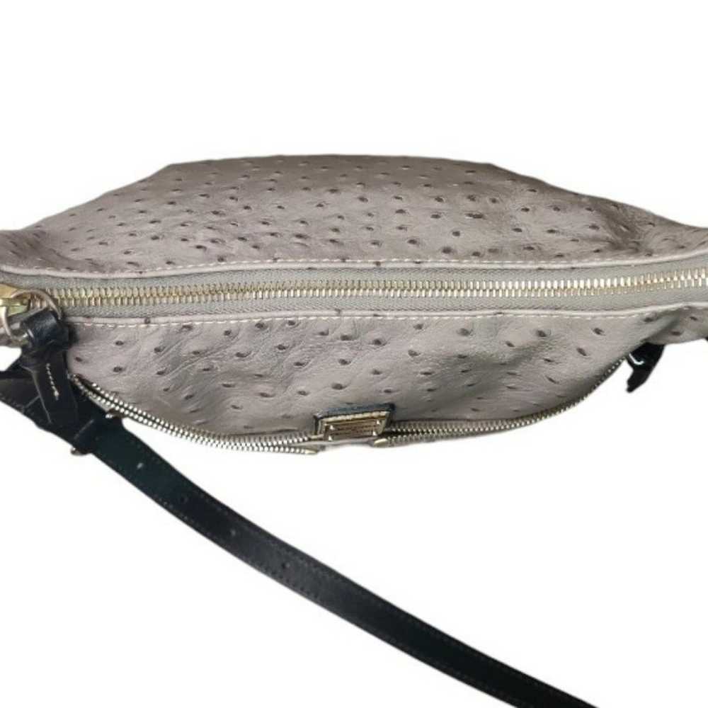 Dooney & Bourke Ostrich Crossbody Bag Grey - image 5