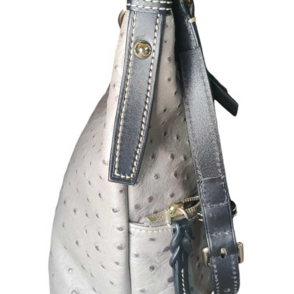 Dooney & Bourke Ostrich Crossbody Bag Grey - image 7